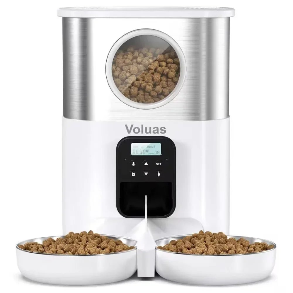 Automatic Pet Feeder For Cats Smart Pet Fresh Food Dispenser With Stainless Steel Bowl Auto Cat Kibble Dispenser For Dogs