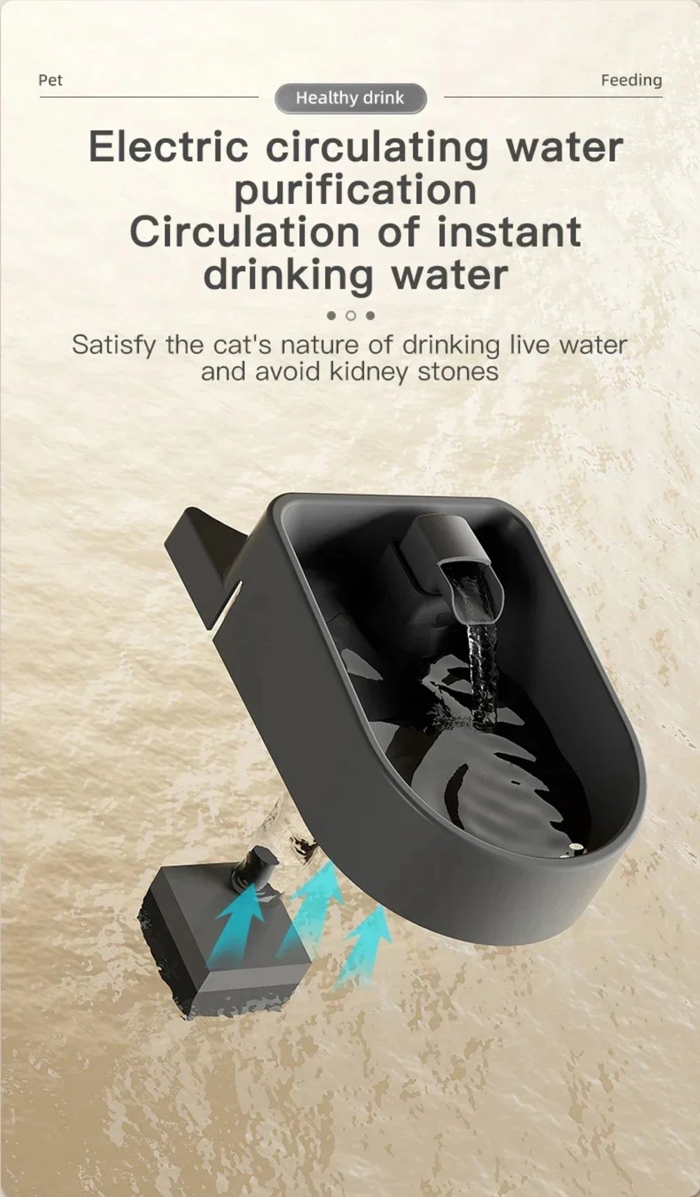 Automatic Pet Feeder 1.5L Water 2.2L Food Gravity Cat Food Feeding USB Dual Filter Water Dispenser Water Shortage Auto Power Off