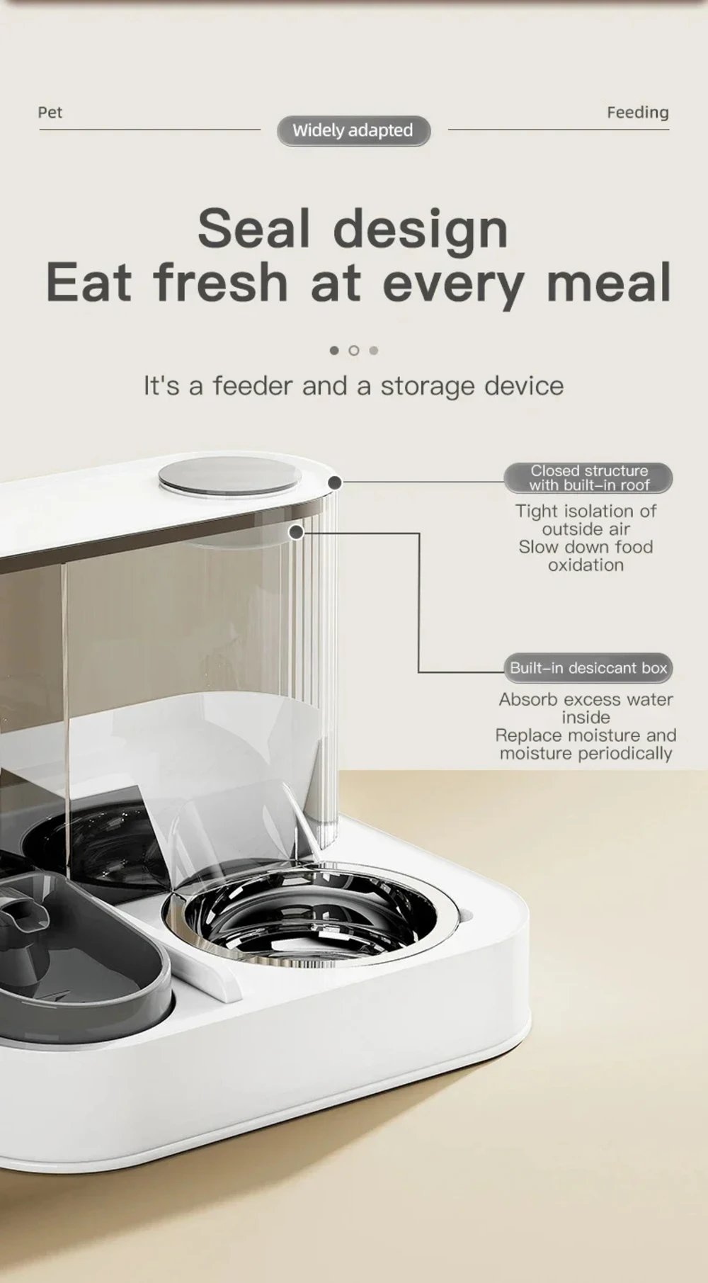 Automatic Pet Feeder 1.5L Water 2.2L Food Gravity Cat Food Feeding USB Dual Filter Water Dispenser Water Shortage Auto Power Off