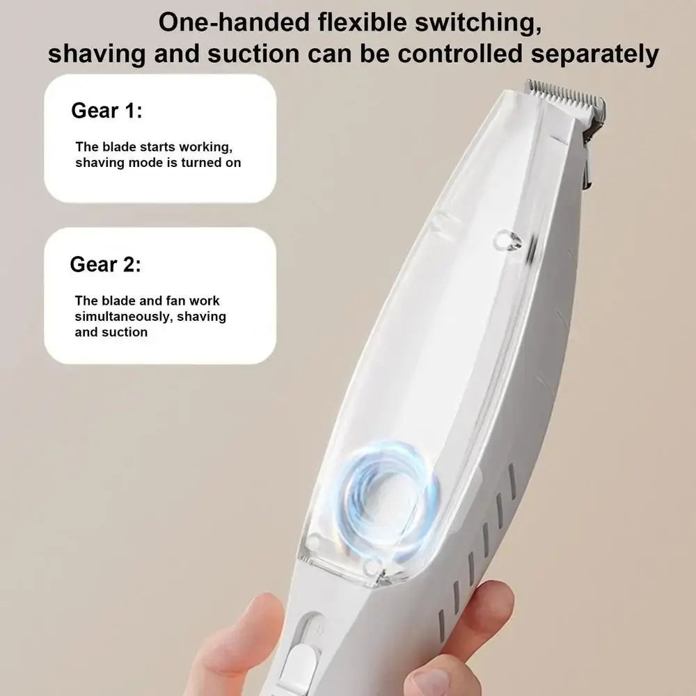 With Vacuum Pet Paw Hair Clipper Low Noise Waterproof Dog Grooming Trimmer Clear Bin with Clean Brush Cats Foot Hair Remover