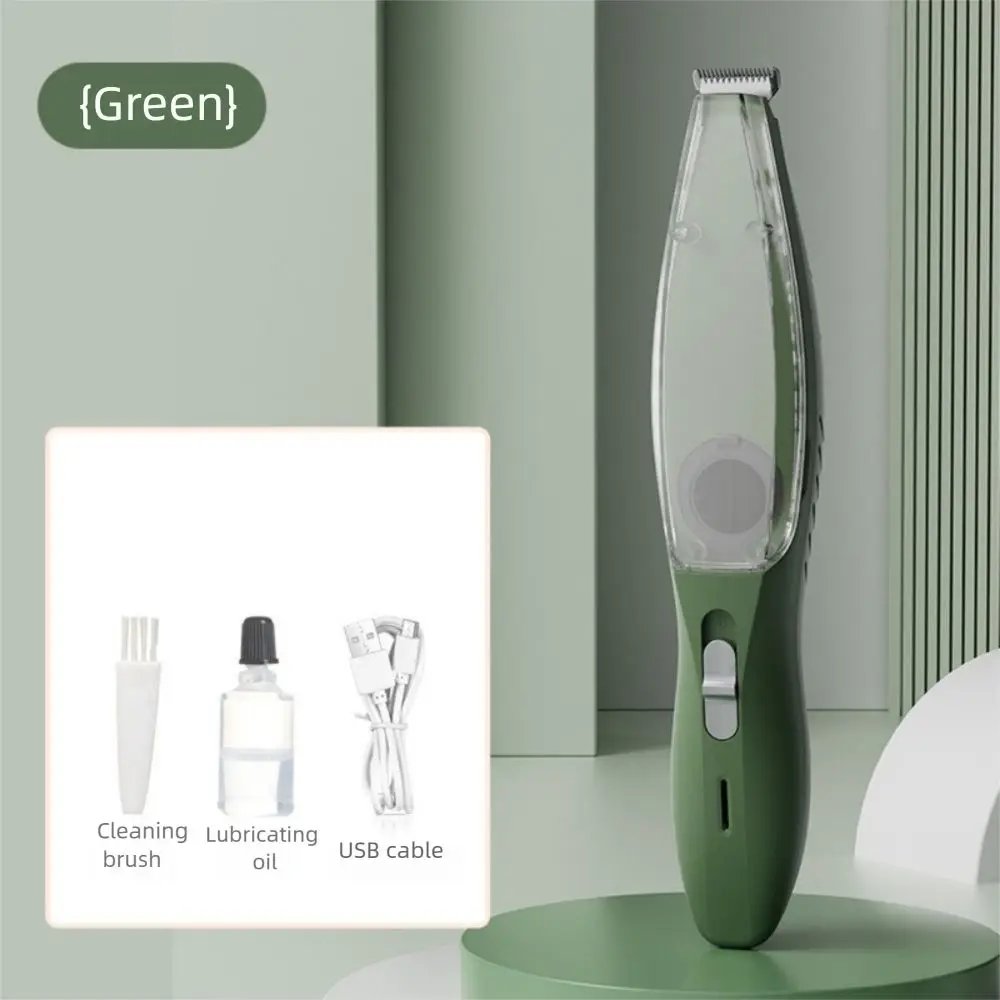 With Vacuum Pet Paw Hair Clipper Low Noise Waterproof Dog Grooming Trimmer Clear Bin with Clean Brush Cats Foot Hair Remover