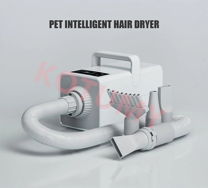 Professional LED Pet Hair Dryer Dog Cat Grooming Water Blower Warm Wind Heater Adjustable Blow-Dryer 220V
