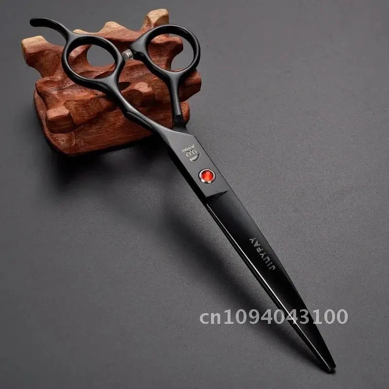 7.0 Inch Professional Pet Scissors For Dog Grooming Dogs Shears Curved &Thinning 4pcs & Hair Straight Set Scissors +Comb Cutter