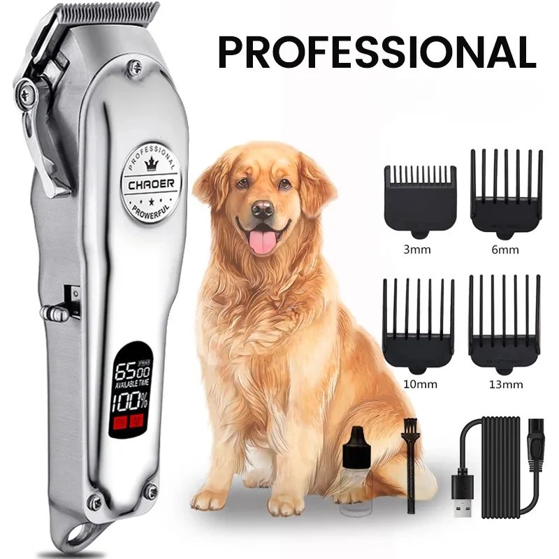 Professional Dog Hair Clipper All Metal Rechargeable Pet Trimmer Cat Shaver Cutting Machine Puppy Grooming Haircut Low Noice Professional Dog Hair Clipper All Metal Rechargeable Pet Trimmer Cat Shaver Cutting Machine Puppy Grooming Haircut Low Noice
