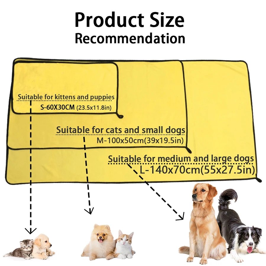 Quick-drying Dog and Cat Towels Soft Fiber Towels Absorbent Bath Towel Pet Bathrobe Convenient Cleaning Towel Dog Accessories Quick-drying Dog and Cat Towels Soft Fiber Towels Absorbent Bath Towel Pet Bathrobe Convenient Cleaning Towel Dog Accessories
