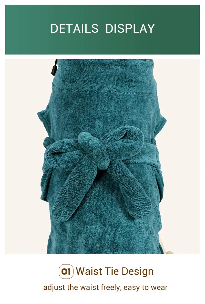 Dog Bathrobe Super Absorbent Dog Bathing Suit for Small Medium Large Dogs Quick-Drying Pet Bath Towel Warm Dog Clothing Corgi