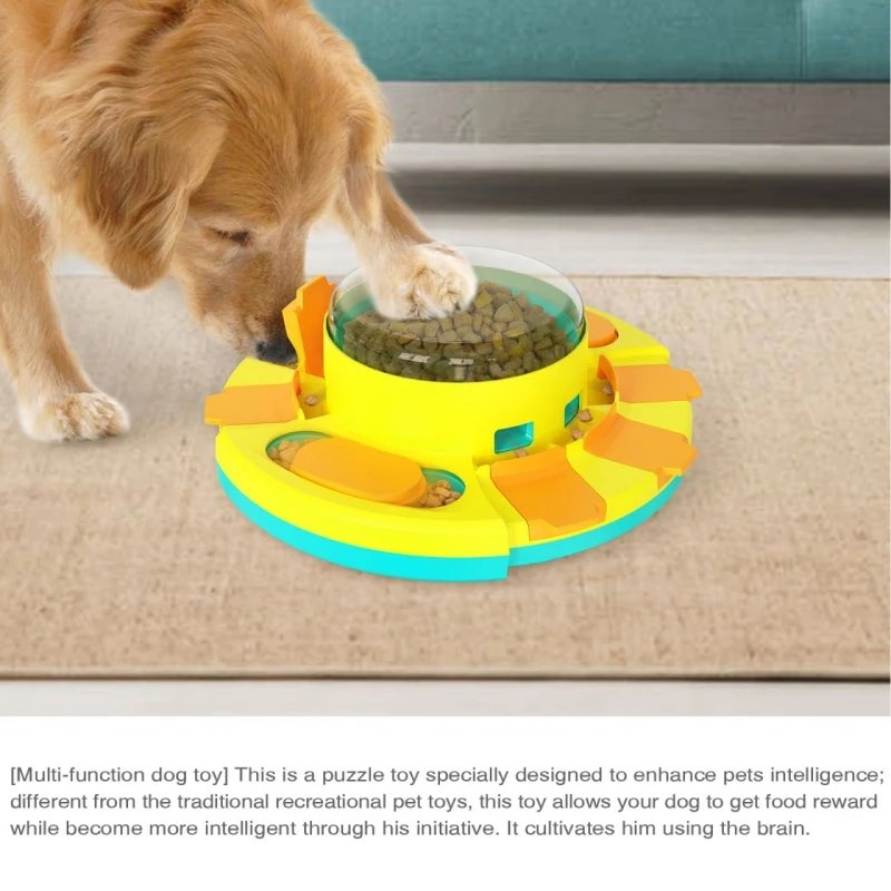Dog Puzzle Toys Press Slow Feeder Interactive Enrichment Toys for pets for Puppy IQ Trainning Treat Dispenser Food Leaker Bowl