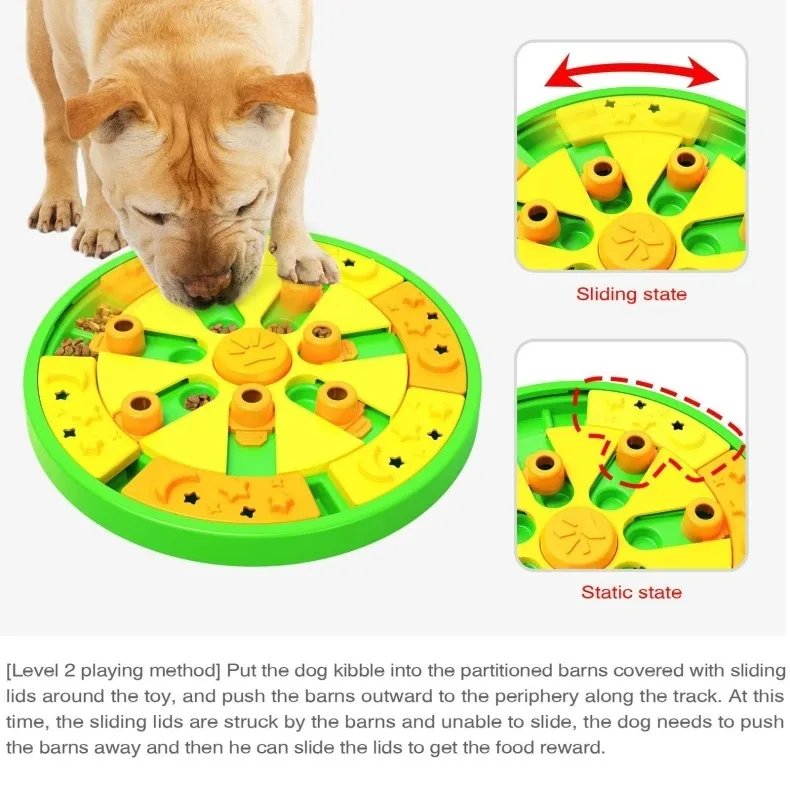 3in1 Interactive Dog Puzzle Toys - Fun Slow Feeder Brain Education Treat Puzzles with IQ Squeak Design - Educational Dog Toys