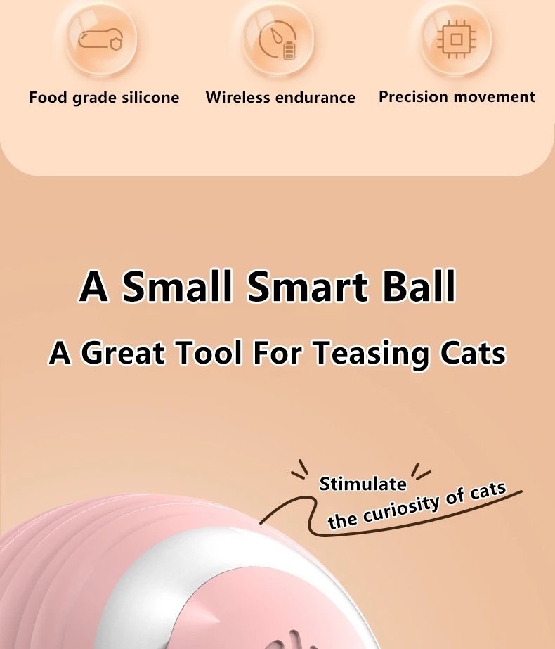 Cat Interactive Ball Smart Cat Toys Indoor Automatic Rolling Magic Ball Electronic Interactive Cat Toy Cat Game Accessories Cat Interactive Ball Smart Cat Toys Indoor Automatic Rolling Magic Ball Electronic Interactive Cat Toy Cat Game Accessories