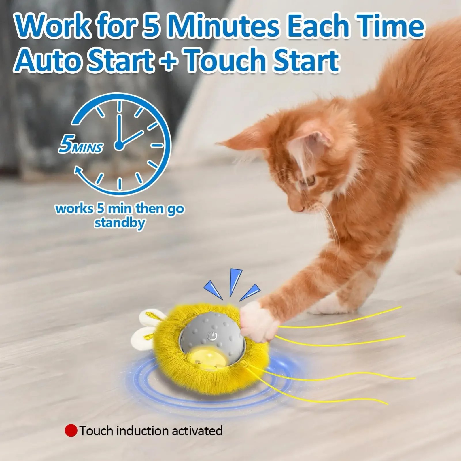 Sports Activated Interactive Cat Toy Indoor Cat with Automatic Moving Ball Toy Spinning Ball and Light Electric Cat Mouse Toys Sports Activated Interactive Cat Toy Indoor Cat with Automatic Moving Ball Toy Spinning Ball and Light Electric Cat Mouse Toys