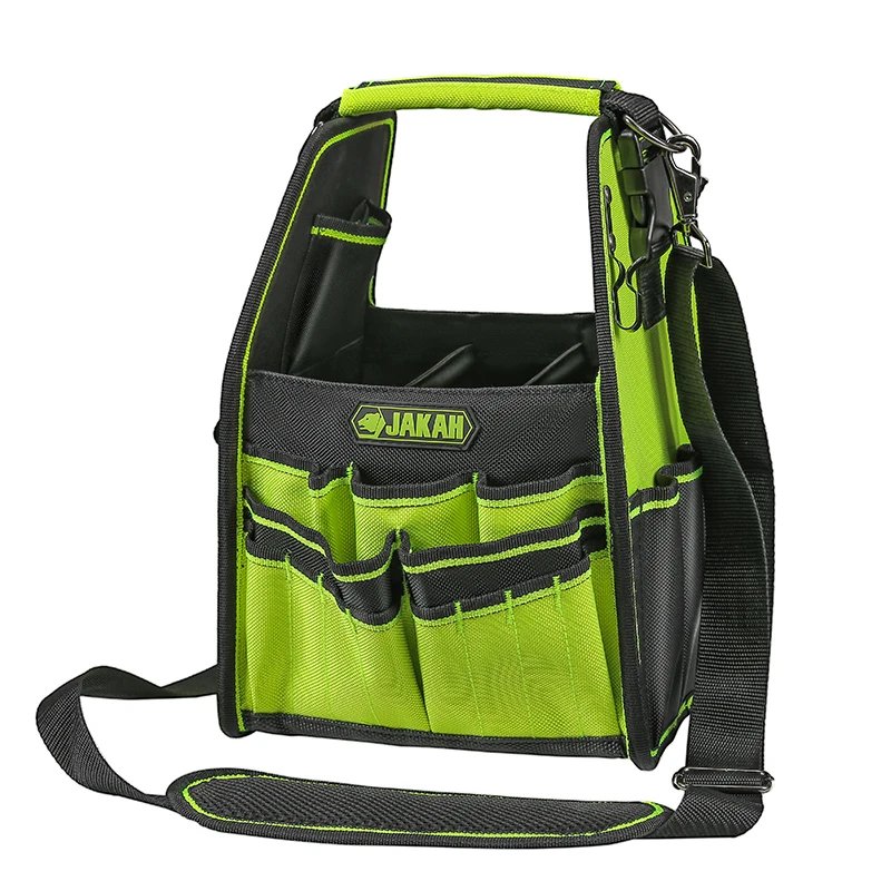 Jakah Open Tool Bag Tool Tote with Adjustable Straps and Waterproof Base Tool Storage Bags for Men HL062