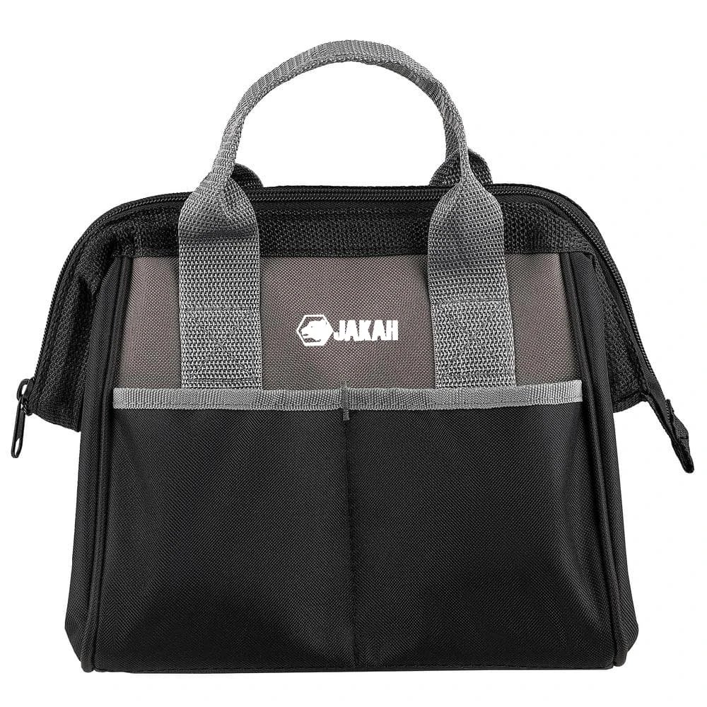 18-inch Heavy Duty Tool Bag for Men with Waterproof Hard Bottom, Wide Mouth Tool Bag Organizer Multi Pockets Tool Tote