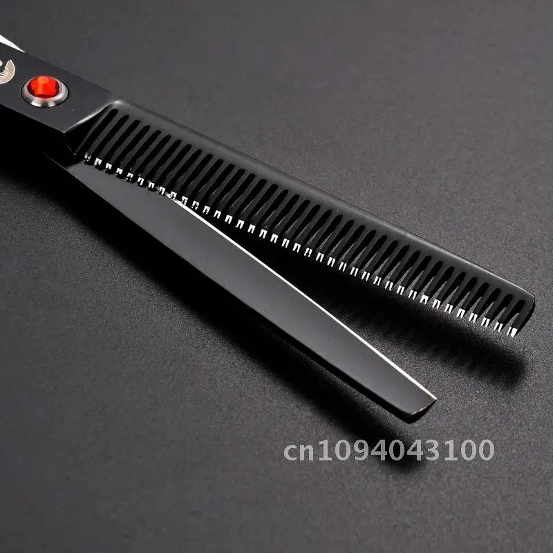 7.0 Inch Professional Pet Scissors For Dog Grooming Dogs Shears Curved &Thinning 4pcs & Hair Straight Set Scissors +Comb Cutter