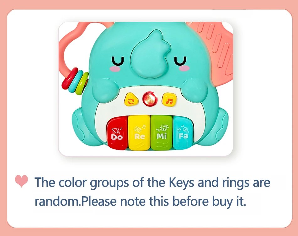 Baby Electronic Piano Toys Music&Light Keyboards Animals Instrument Toys Montessori Educational Toddlers 18-36 Months Baby Gifts