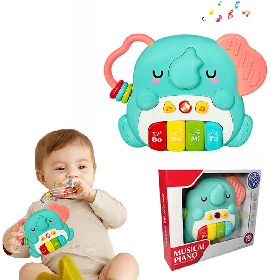 Baby Electronic Piano Toys Music&Light Keyboards Animals Instrument Toys Montessori Educational Toddlers 18-36 Months Baby Gifts