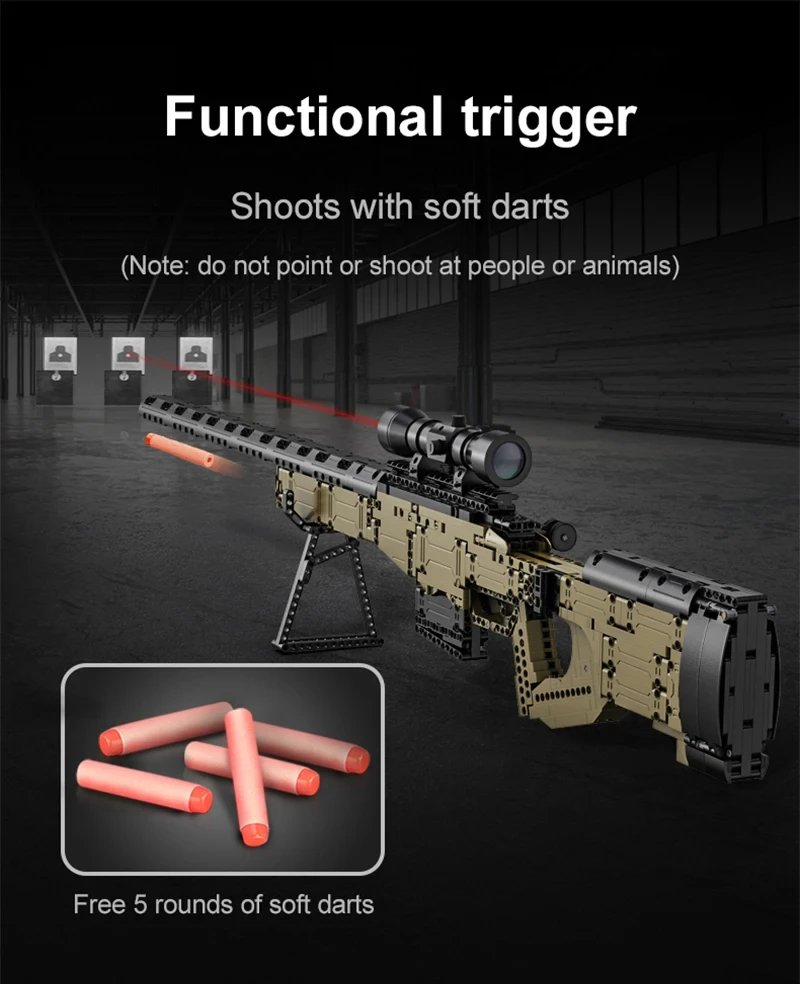 Cada 979Pcs City Technical  Police Military Weapon Sniper Rifle Building Blocks WW2 For Assault Rifle Bricks Toys for Kids Gifts