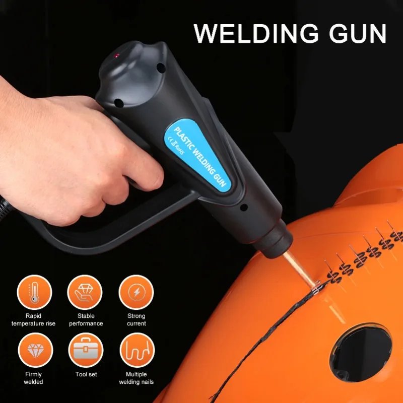 Car bumper repair gun, hand tool 70W hot rivet machine, plastic welding machine, plastic repair soldering iron kit Color : Black Car bumper repair gun, hand tool 70W hot rivet machine, plastic welding machine, plastic repair soldering iron kit Color : Black