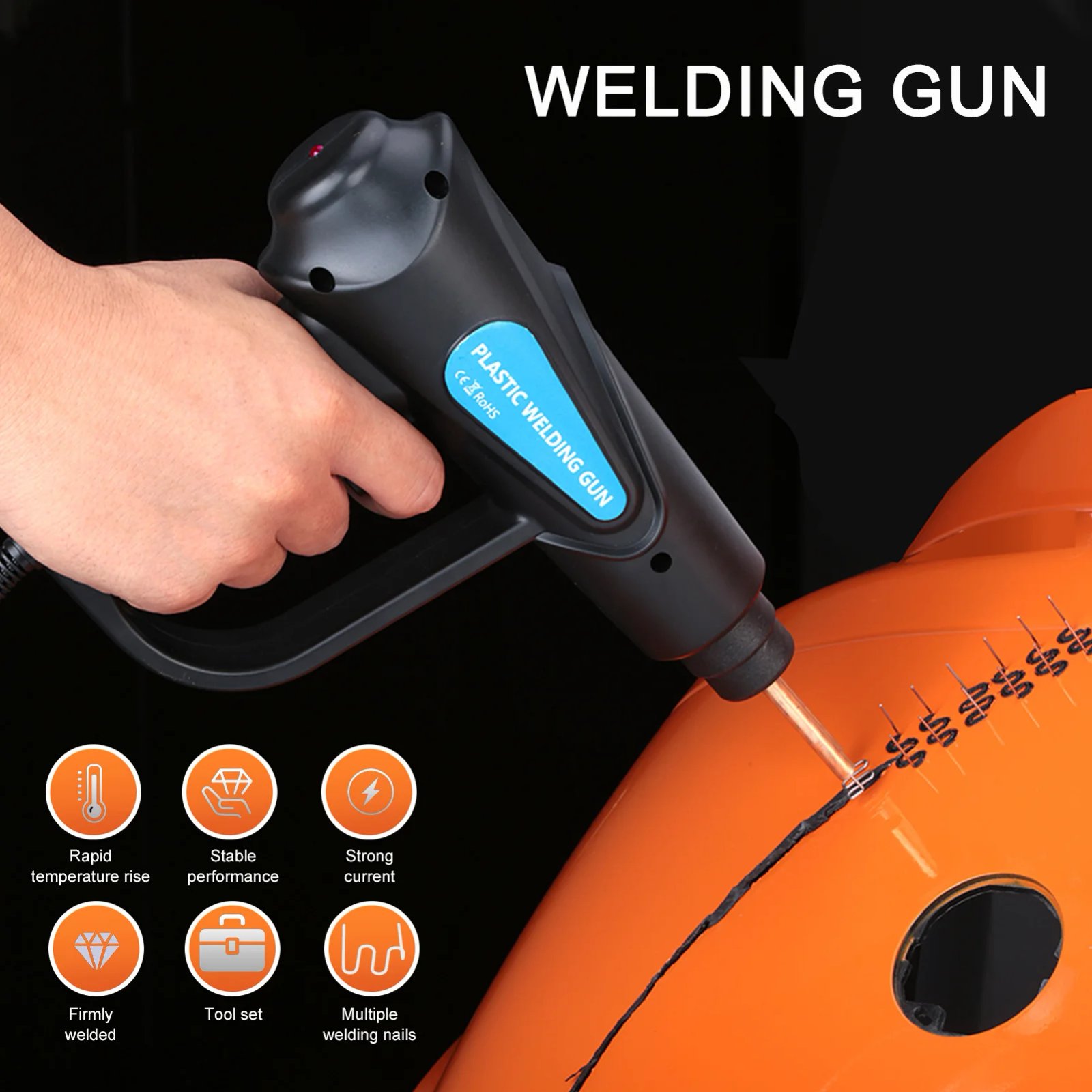 Car bumper repair gun, hand tool 70W hot rivet machine, plastic welding machine, plastic repair soldering iron kit Car bumper repair gun, hand tool 70W hot rivet machine, plastic welding machine, plastic repair soldering iron kit