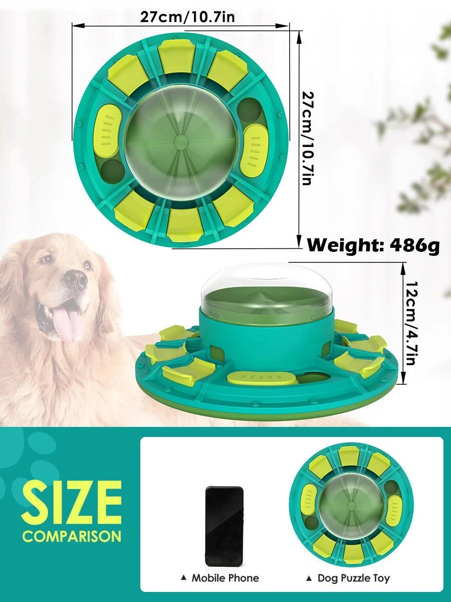Dog Puzzle Toys Press Slow Feeder Interactive Enrichment Toys for pets for Puppy IQ Trainning Treat Dispenser Food Leaker Bowl