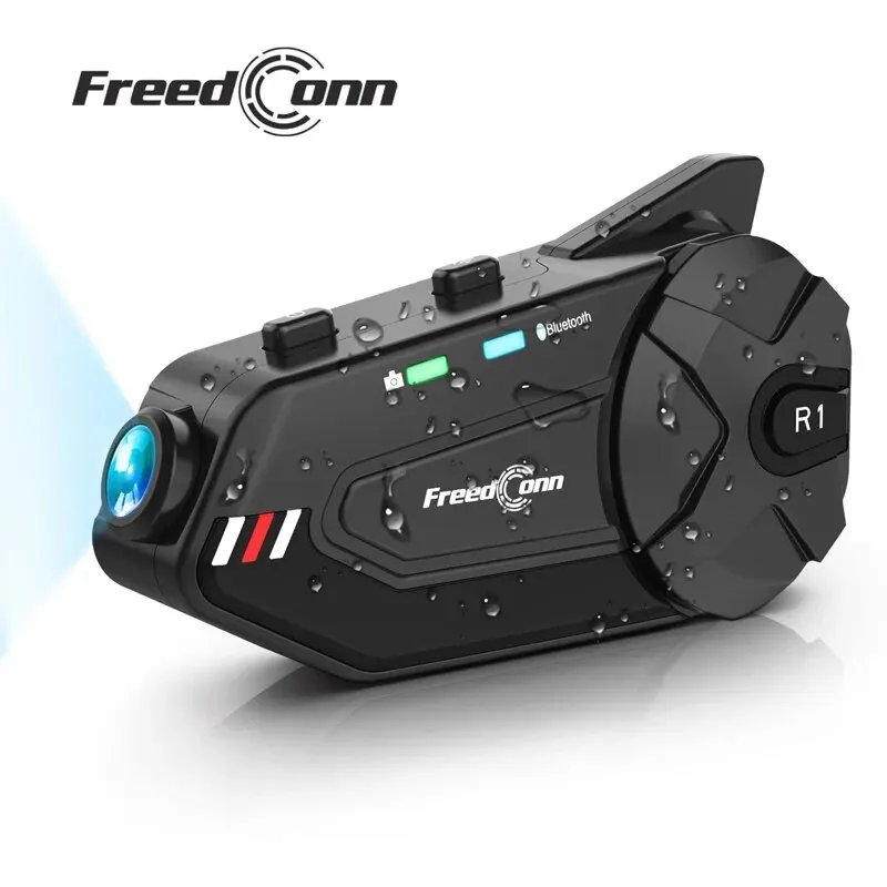 Freedconn R1 Plus Motorcycle Intercom Helmet Dash Cam Bluetooth Headsets Handsfree Communicator Video Record 1080P Interphone Cars & Motorcycles Motorbike Accessories Top Categories Color: One Set Freedconn R1 Plus Motorcycle Intercom Helmet Dash Cam Bluetooth Headsets Handsfree Communicator Video Record 1080P Interphone Cars & Motorcycles Motorbike Accessories Top Categories Color: One Set