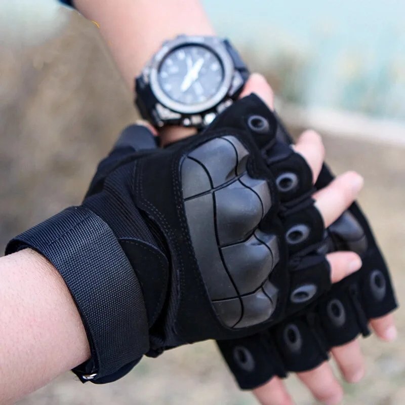 Half Finger Motorcycle Gloves Protection Men Fingerless Protector Biker Motocross Riding Cycling Motorcyclist Summer outdoors