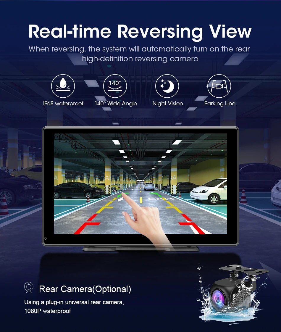 JMCQ 10 inch Carplay Car Smart Screen multimedia Video player Wireless Carplay Android Auto Car Radio for Apple Android Stereo