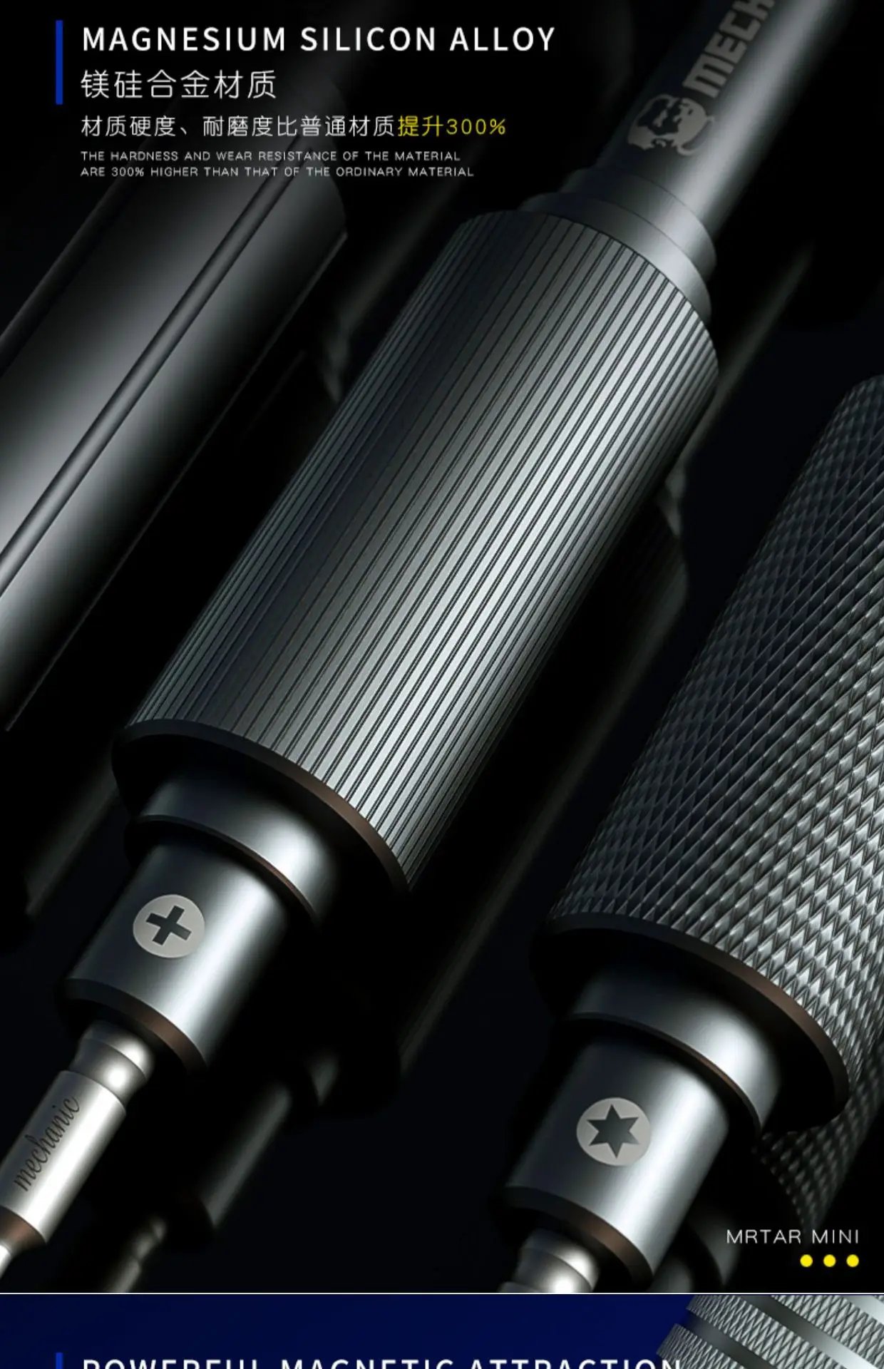 Mechanic 6 in 1 iShell Max Mortar Mini Screwdriver Set Powerful Magnetic Hardness Precision Magnesium Silicon Alloy Screwdriver