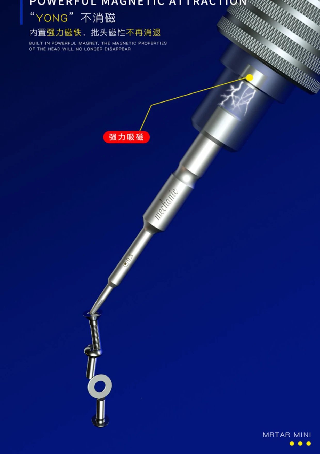 Mechanic 6 in 1 iShell Max Mortar Mini Screwdriver Set Powerful Magnetic Hardness Precision Magnesium Silicon Alloy Screwdriver