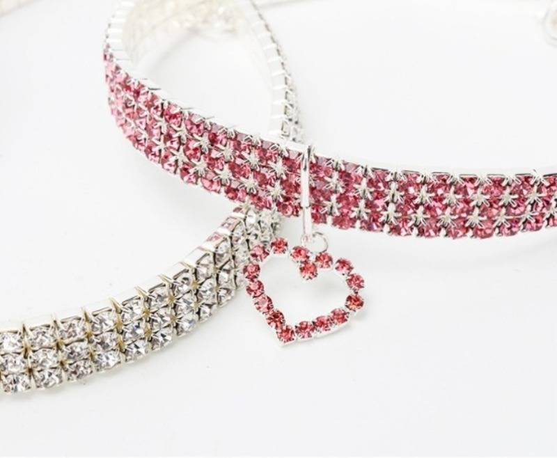 New Cat Dog Collar Three Row Elastic Rhinestone Pet Collars Love Decoration Necklace Puppy Kitten Ornament Pets Supplies New Cat Dog Collar Three Row Elastic Rhinestone Pet Collars Love Decoration Necklace Puppy Kitten Ornament Pets Supplies