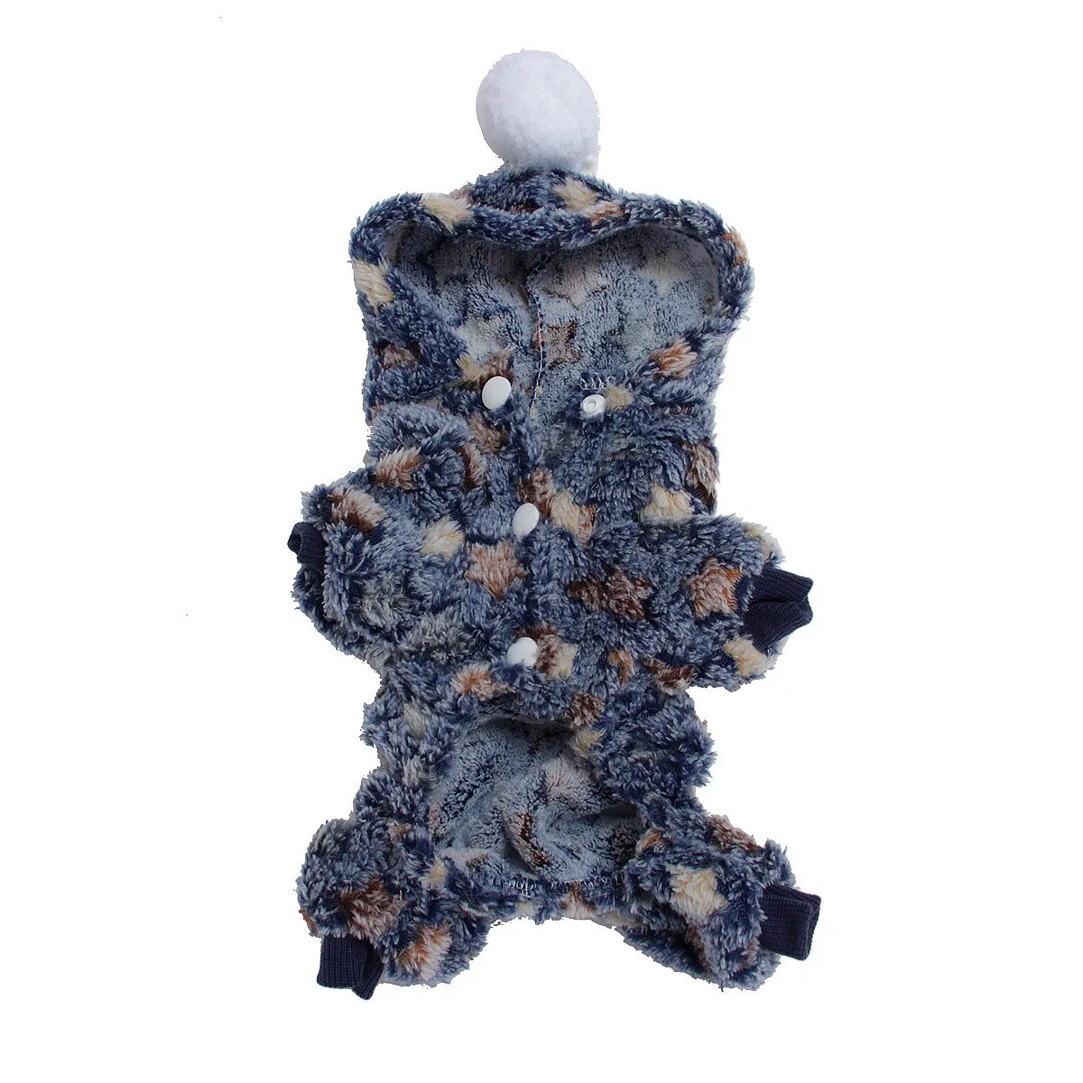 Pet Clothes Flannel Dog Costume Dog Cold Weather Coats Cat Apparel Soft Flannel Doggie Jumpsuit Clothes Pet Four Legged Pajamas