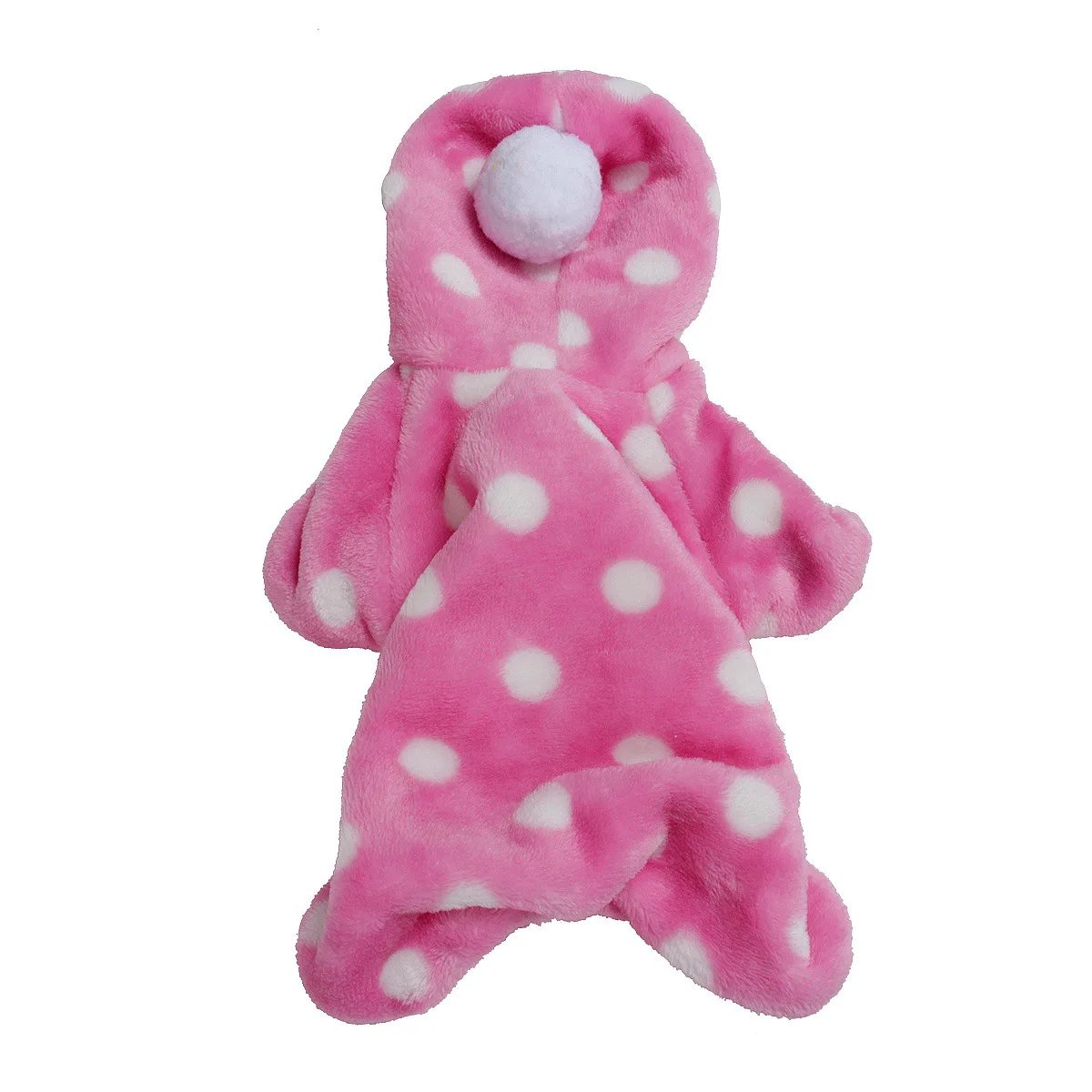 Pet Clothes Flannel Dog Costume Dog Cold Weather Coats Cat Apparel Soft Flannel Doggie Jumpsuit Clothes Pet Four Legged Pajamas