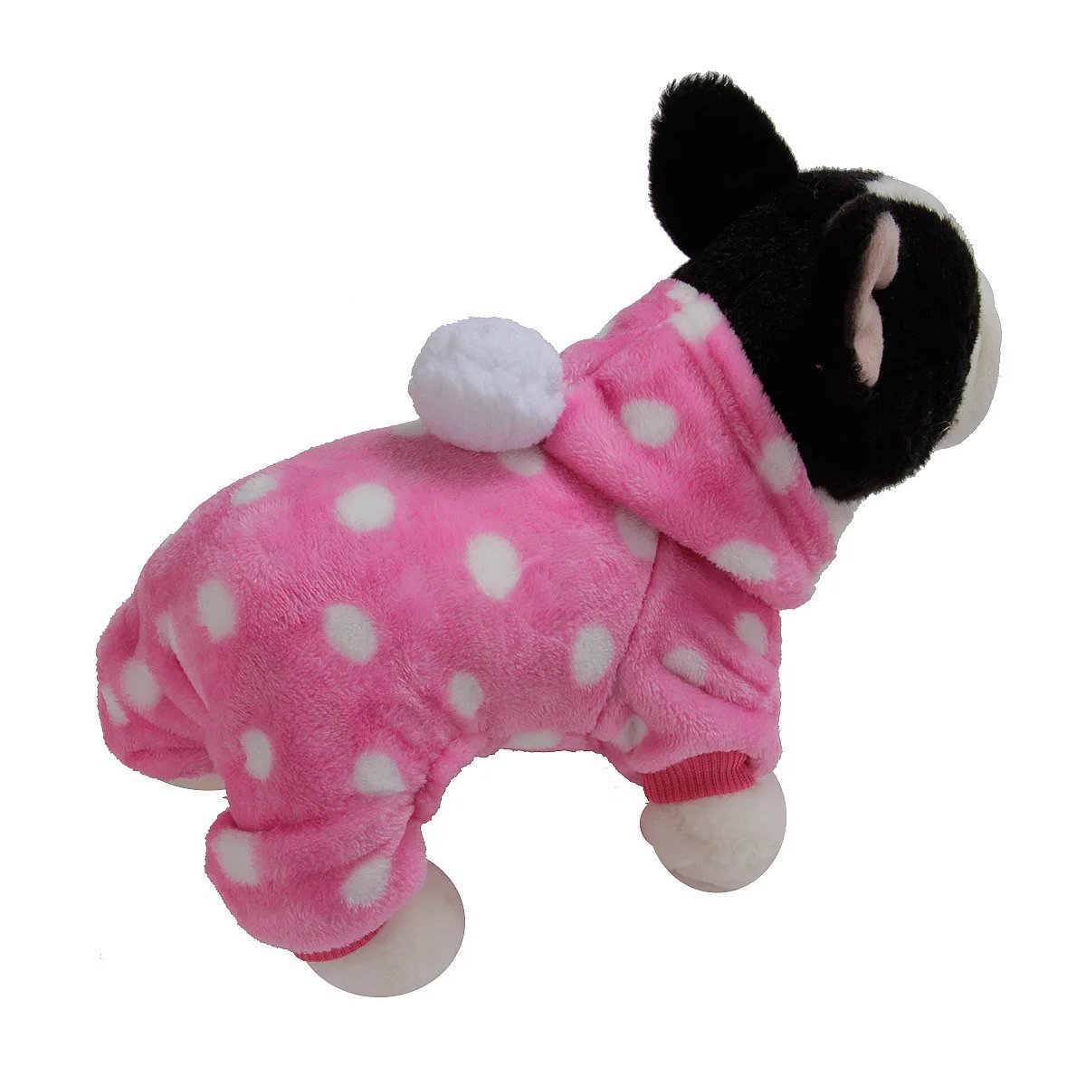Pet Clothes Flannel Dog Costume Dog Cold Weather Coats Cat Apparel Soft Flannel Doggie Jumpsuit Clothes Pet Four Legged Pajamas