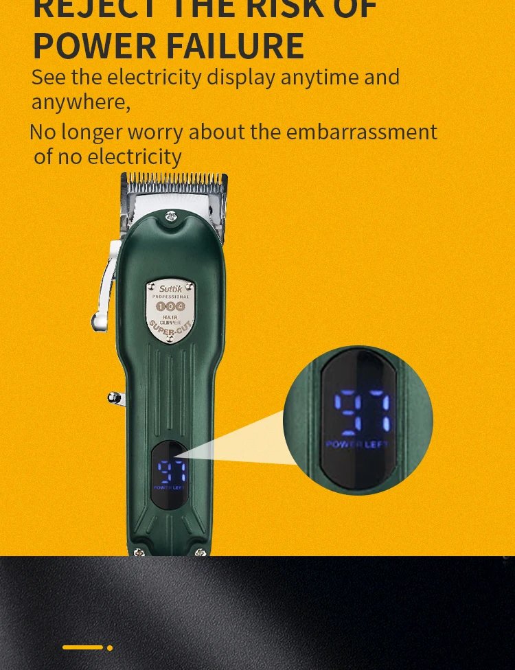 Professional Dog Hair Clipper All Metal Rechargeable Pet Trimmer Cat Shaver Cutting Machine Puppy Grooming Haircut Low Noice