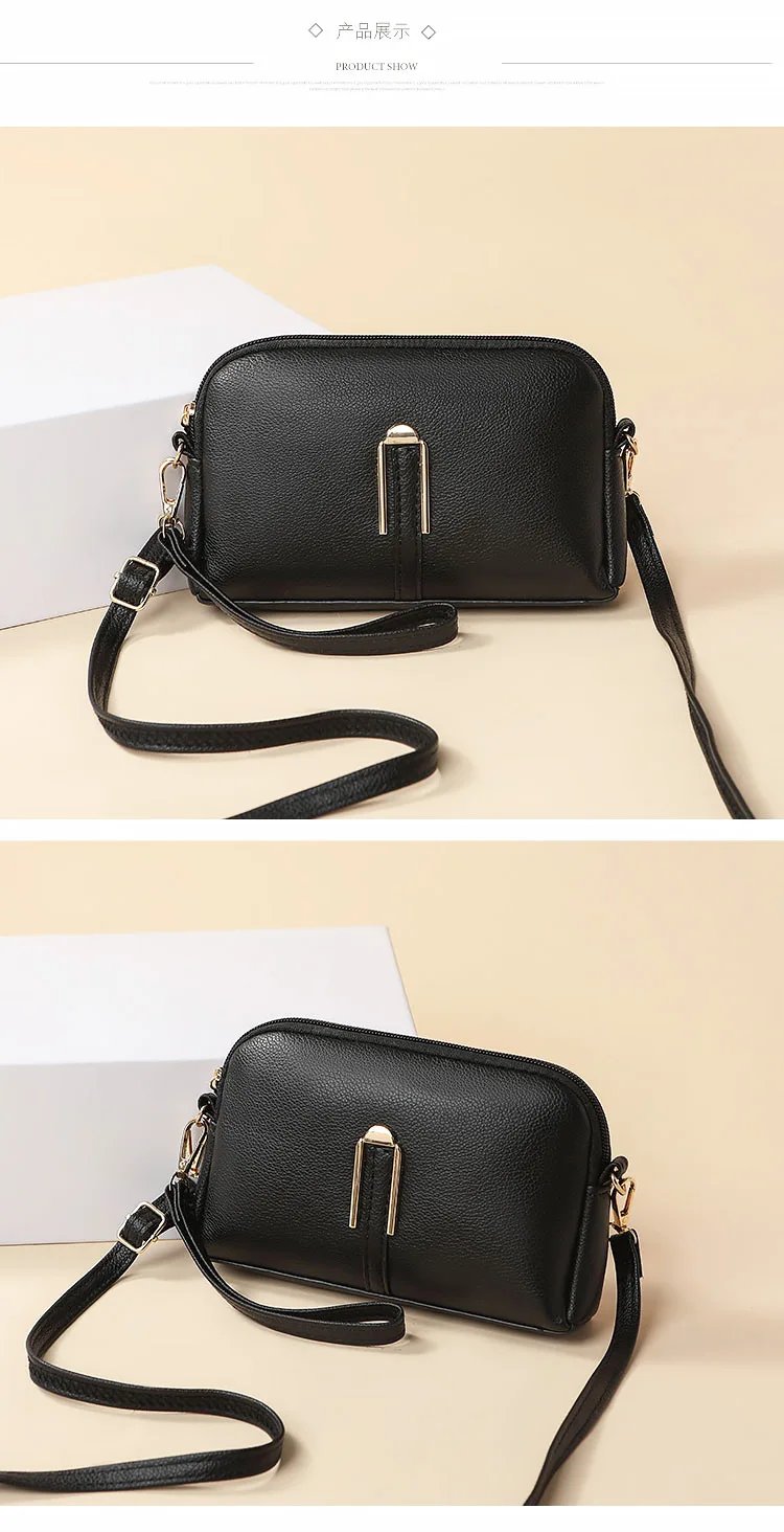 Soft Leather Mom's Bag Women's 2024 New Fashion Korean Edition Simple One Shoulder Shoulder Bag Ladies Crossbody Handbag