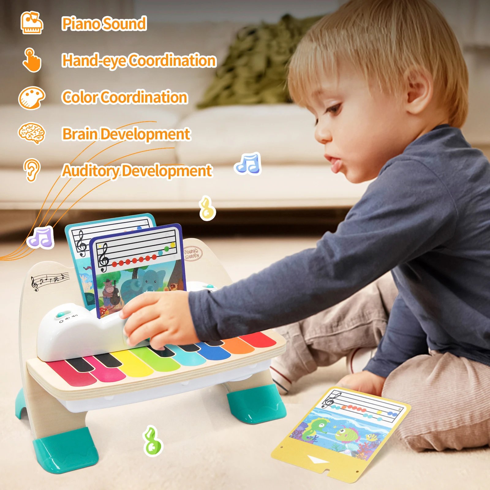 Wooden Touch Play Piano with Light & Music insert socre Music Score early learning Educational Toys for 12 months Baby Gifts Baby Toyes Kids & Babies Top Categories Color : Blue with box Wooden Touch Play Piano with Light & Music insert socre Music Score early learning Educational Toys for 12 months Baby Gifts Baby Toyes Kids & Babies Top Categories Color : Blue with box