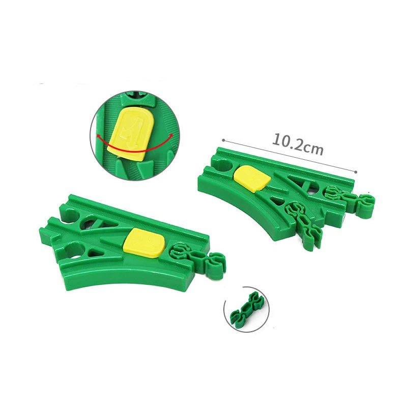 Wooden Train Track Accessories Plastic Building Blocks Adapters Wooden Track Connectors fit for Brand Wood Tracks Toys Kid Gifts