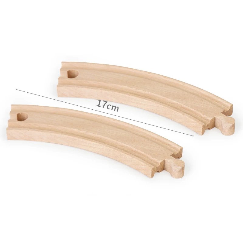 Wooden Train Track Accessories Plastic Building Blocks Adapters Wooden Track Connectors fit for Brand Wood Tracks Toys Kid Gifts