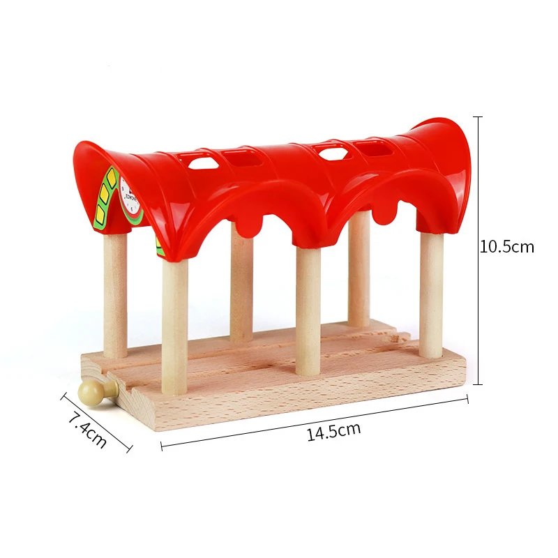 Wooden Train Track Accessories Plastic Building Blocks Adapters Wooden Track Connectors fit for Brand Wood Tracks Toys Kid Gifts