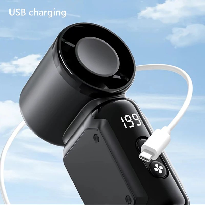 Mini handheld fan, portable small electric fan, USB charging portable pocket fan, suitable for outdoor, travel, and office use