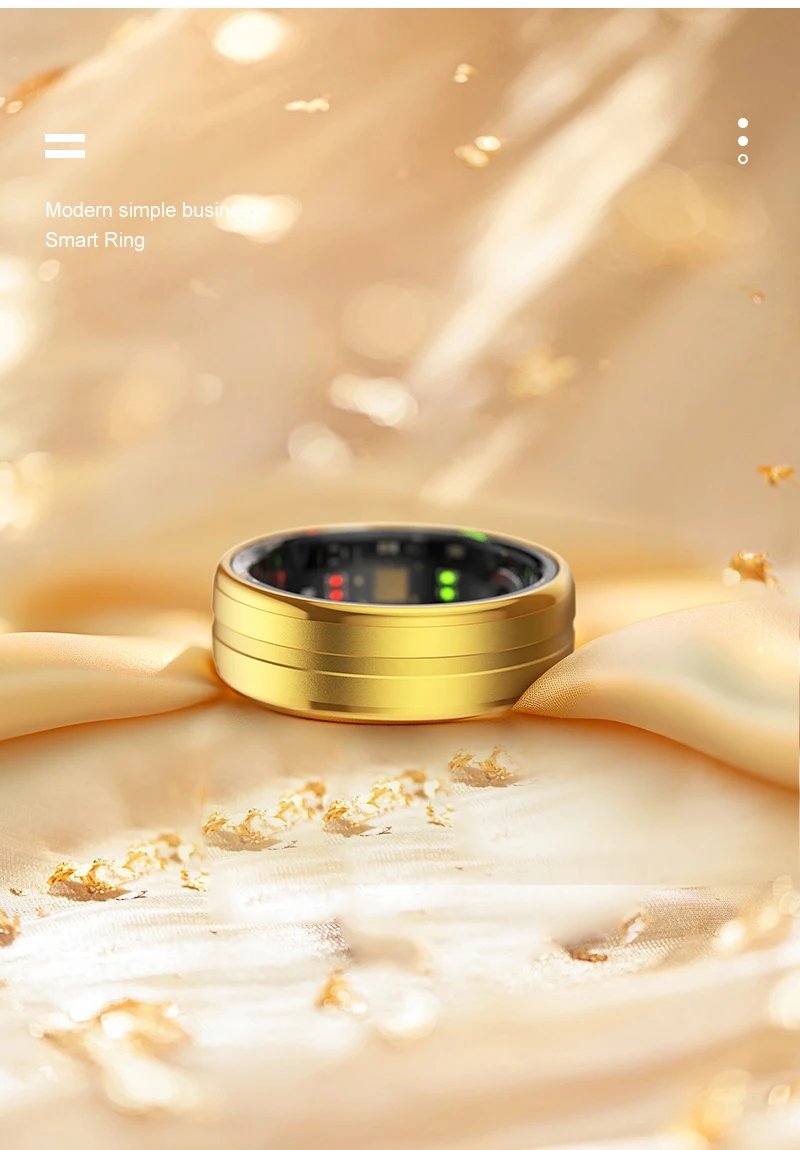 R06 Smart Ring Men Women with Charging Case,Heart Rate and Blood Oxygen Monitor,5ATM Waterproof,Multi-Sport Mode For Andriod IOS