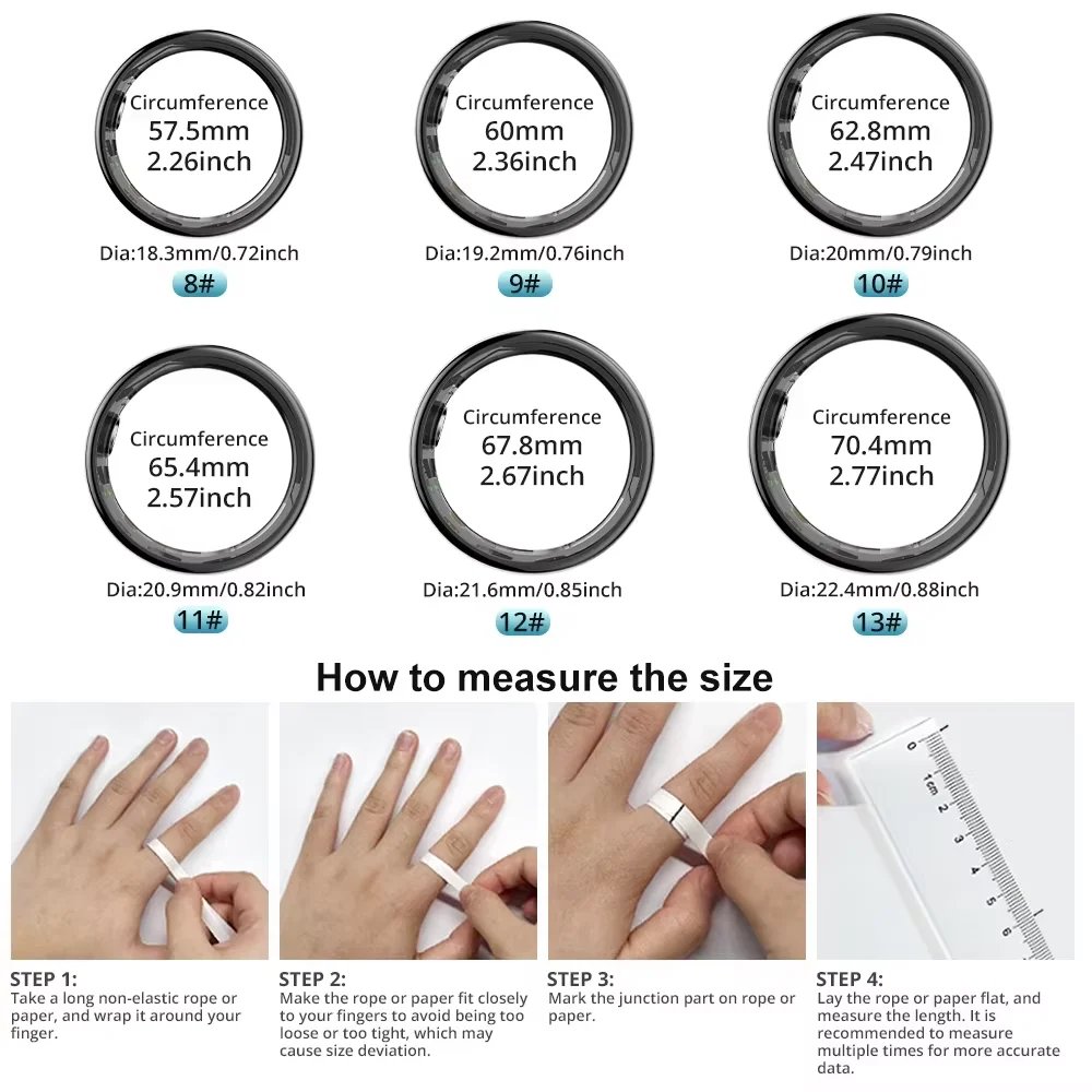 R06 Smart Ring Men Women with Charging Case,Heart Rate and Blood Oxygen Monitor,5ATM Waterproof,Multi-Sport Mode For Andriod IOS Top Categories Women Women’s Fashion Color : Black|Gold|Edge Gold R06 Smart Ring Men Women with Charging Case,Heart Rate and Blood Oxygen Monitor,5ATM Waterproof,Multi-Sport Mode For Andriod IOS Top Categories Women Women’s Fashion Color : Black|Gold|Edge Gold